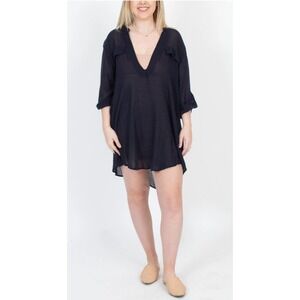 Eberjey Navy Blue Tunic Top Womens S/M‎ Cover-Up Shirt
